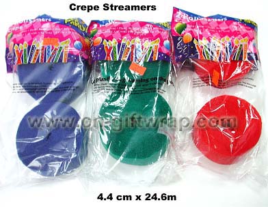 Crepe paper streamer